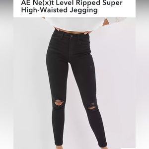 American Eagle Ne(x)t Level Ripped Super High-Waisted Jegging